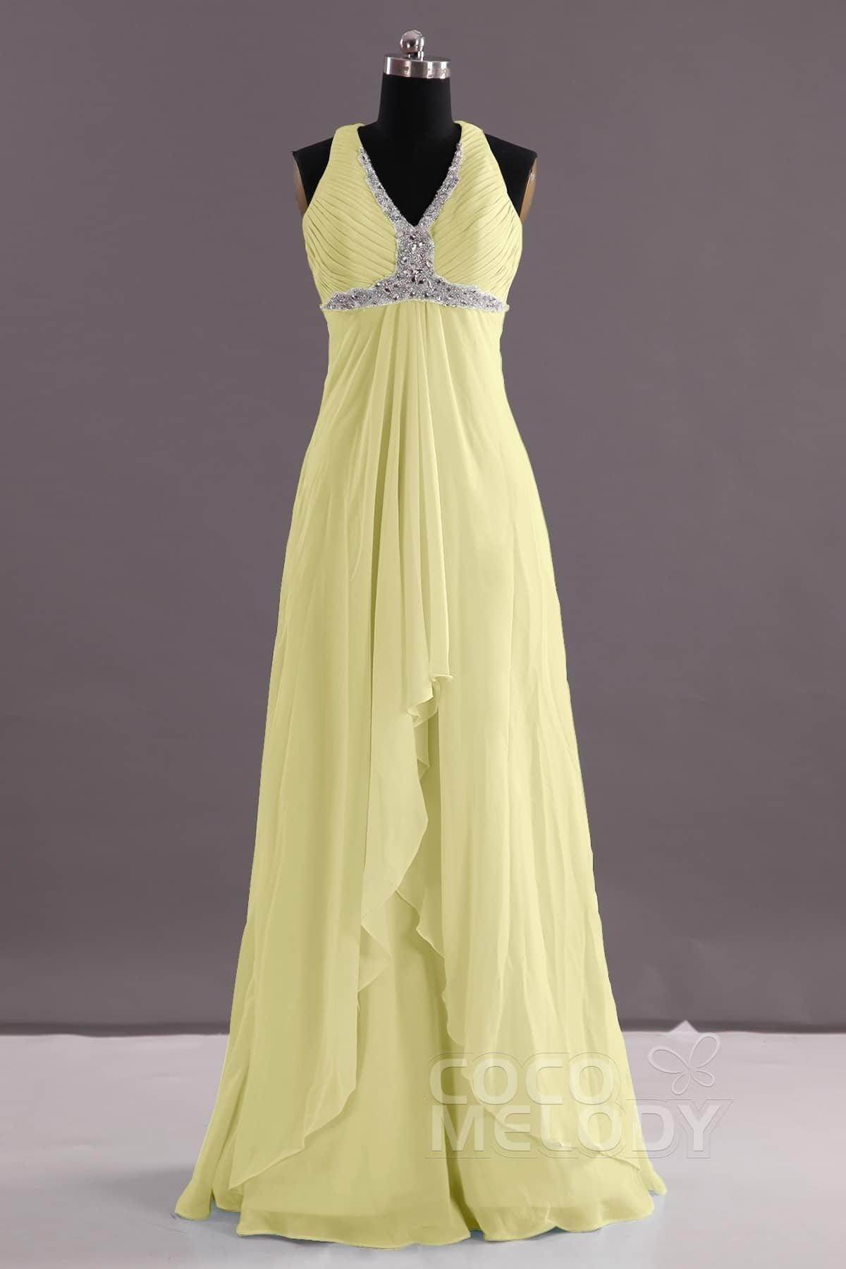 Sheath-Column Floor Length Chiffon Evening Dress COEF14001 - COCOMELODY